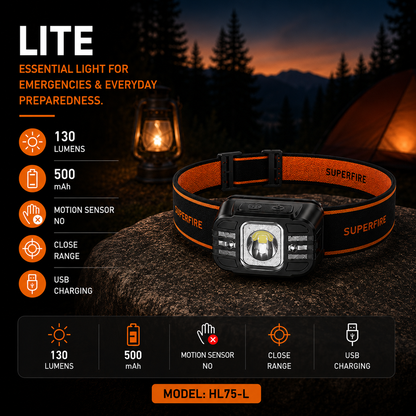 Linterna frontal recargable TrailGlow