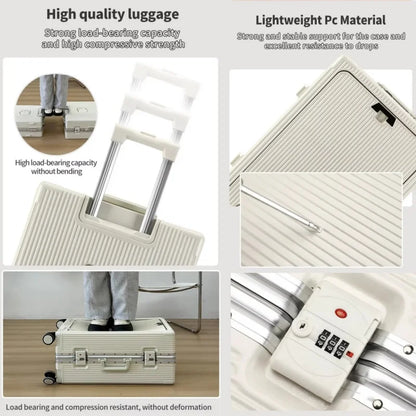 TheJiVibe Voyager Front Access Suitcase