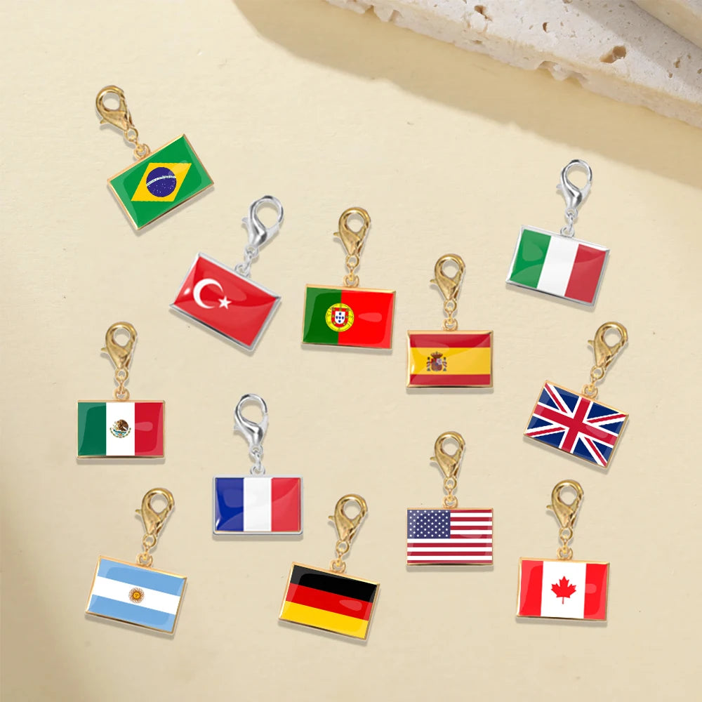 World Flag Travel Charms