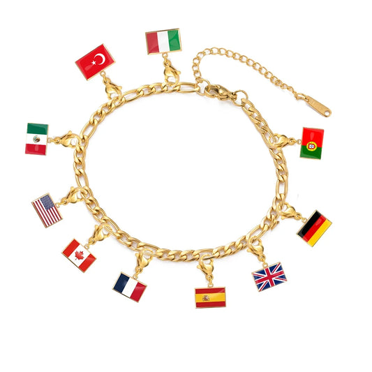 World Traveler Flag Bracelet