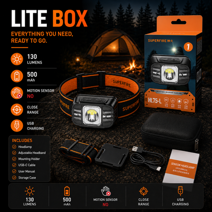 Linterna frontal recargable TrailGlow