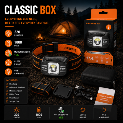 Linterna frontal recargable TrailGlow